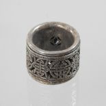 A white metal Chinese archer's ring,