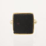 An 18 carat gold gentleman's bloodstone ring,