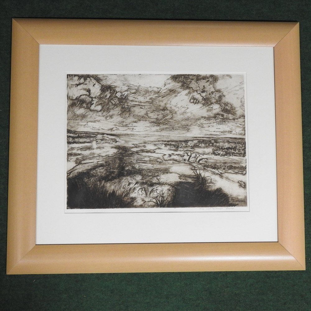 Peter Zirk Nel, 1935-1985, Wild Landscape, etching, 39 x 50cm, - Image 3 of 7