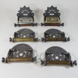 Three pairs of GWR style metal toilet roll holders