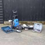 A McCulloch leaf blower, together with a pressure washer, a Bosch drill,