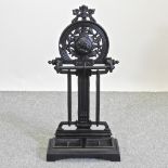 A Victorian style cast iron stick stand,