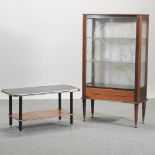 A 1950's display cabinet, 66cm,