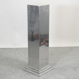 A chromed pedestal,