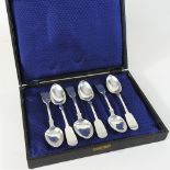 A near set of six Victorian silver teaspoons, by Jams & Josiah Williams, Exeter 1857-1862,