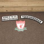 A reproduction Liverpool Football plaque, 25cm,