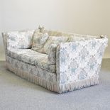 A modern floral upholstered knole sofa,