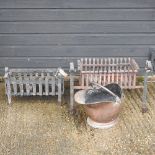 A cast iron fire basket, 61cm,