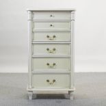 A Laura Ashley cream painted narrow chest,