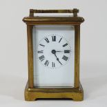 A brass cased carriage clock,