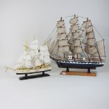 A scale model of a schooner, 50cm long,