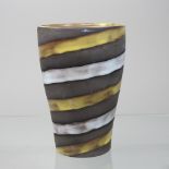 A mid 20th century Scandinavian pottery coloured vase, by Ingrid Atterberg, impressed marks,