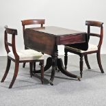 A Regency mahogany breakfast table, on a pedestal base, 109cm,