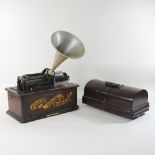 An early 20th century Edison Home phonograph, cased,