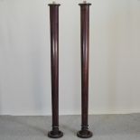 A pair of 19th century wooden columns,