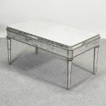 A Venetian style mirrored glass coffee table,