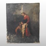 Italian school, (18th century), the Holy Family with the Infant St John the Baptist, oil on canvas,
