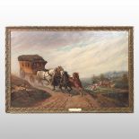Irish school, (19th century), 'On the way to Ballinasloe Horse Fair', oil on canvas,