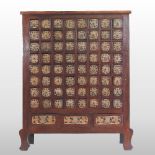 A large Chinese labelled apothecary cabinet,