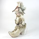 A rare and unusual 19th century French Etienne Denamur bisque headed Boissier chocolate box doll,