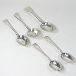 A Victorian Scottish silver fiddle pattern table spoon, 22cm long,