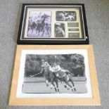 A Wonderland Memorabilia Lester Piggott photo montage, signed in pen, mounted, with certificate,