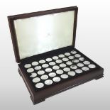 A set of forty proof silver medallions of The Ancient Counties of England,
