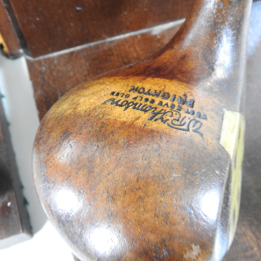 A pair of hand-made novelty bookends, of golfing interest, each decorated with a golf club and ball, - Image 5 of 7