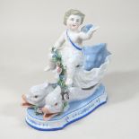 An early 20th century German KPM porcelain figural sweetmeat,