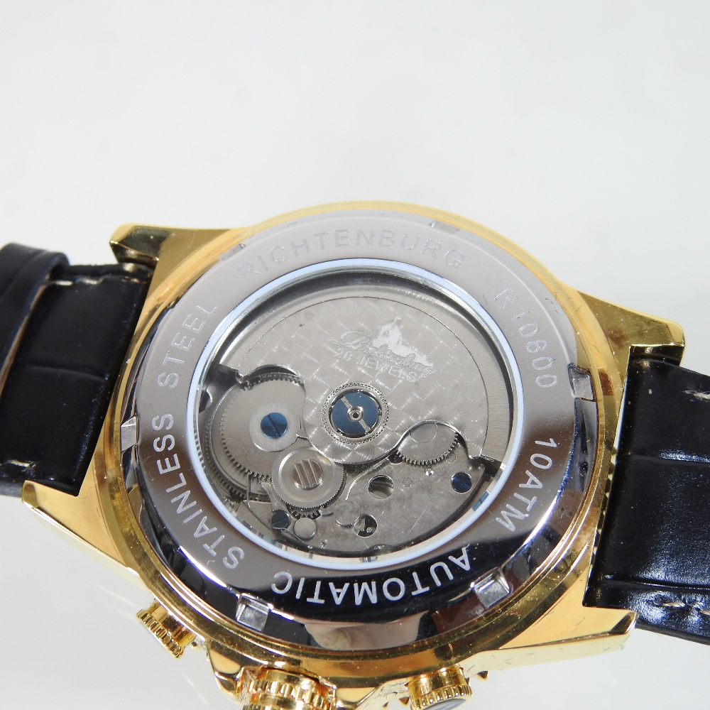 A Richtenburg gentleman's steel cased wristwatch, the signed dial on a leather strap, - Image 2 of 11