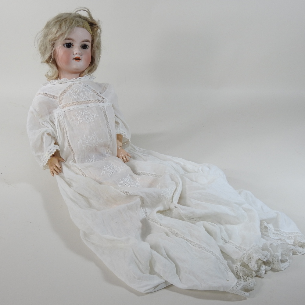 An early 20th century German Armand Marseilles bisque headed doll, stamped no. - Image 4 of 8