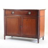 A Regency mahogany and boxwood strung chiffonier,