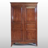 A Regency mahogany double wardrobe,