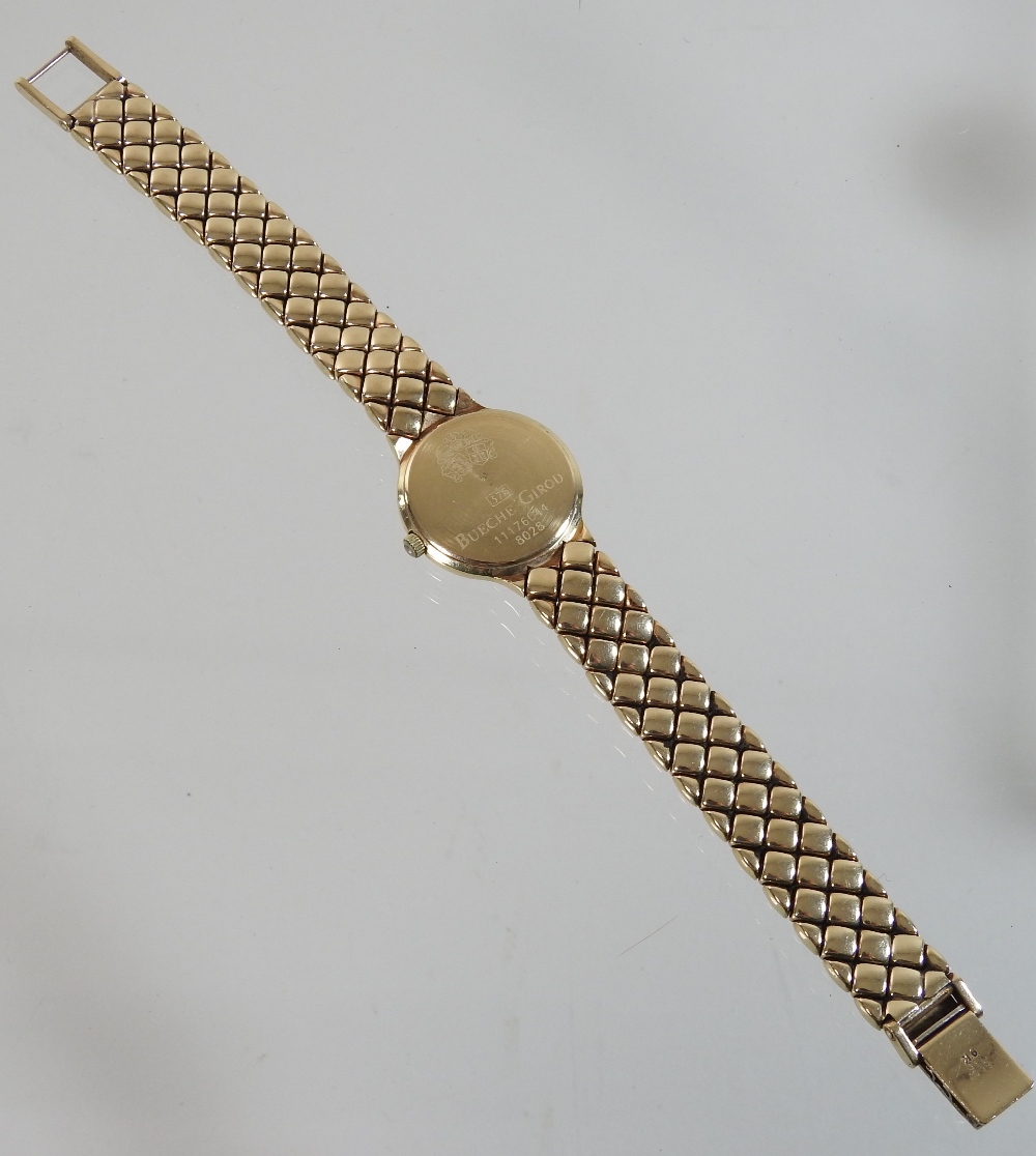 A Bueche-Girod 9 carat gold ladies wristwatch, the signed white dial with Roman hours, - Image 5 of 7