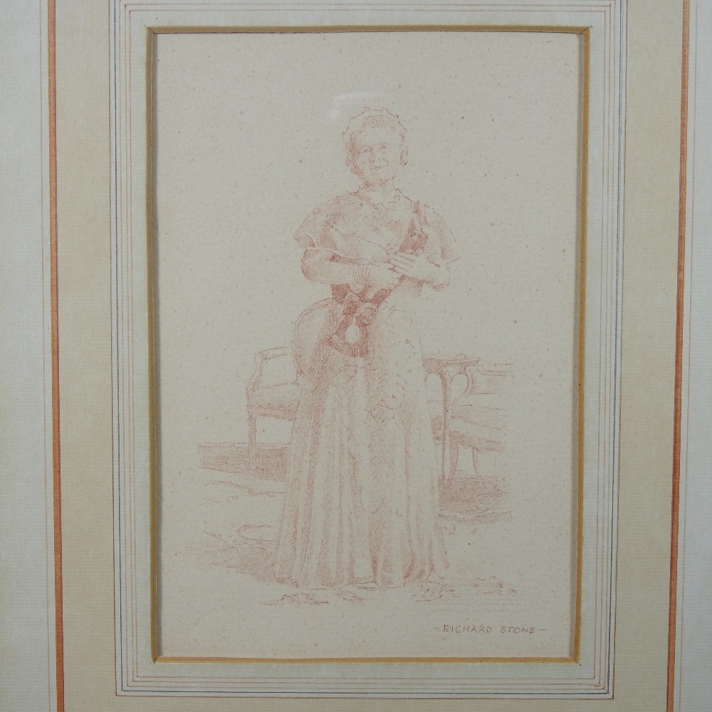 Richard Stone *ARR, (b1951), full length portrait of HM Queen Elizabeth the Queen Mother, signed, - Image 5 of 8