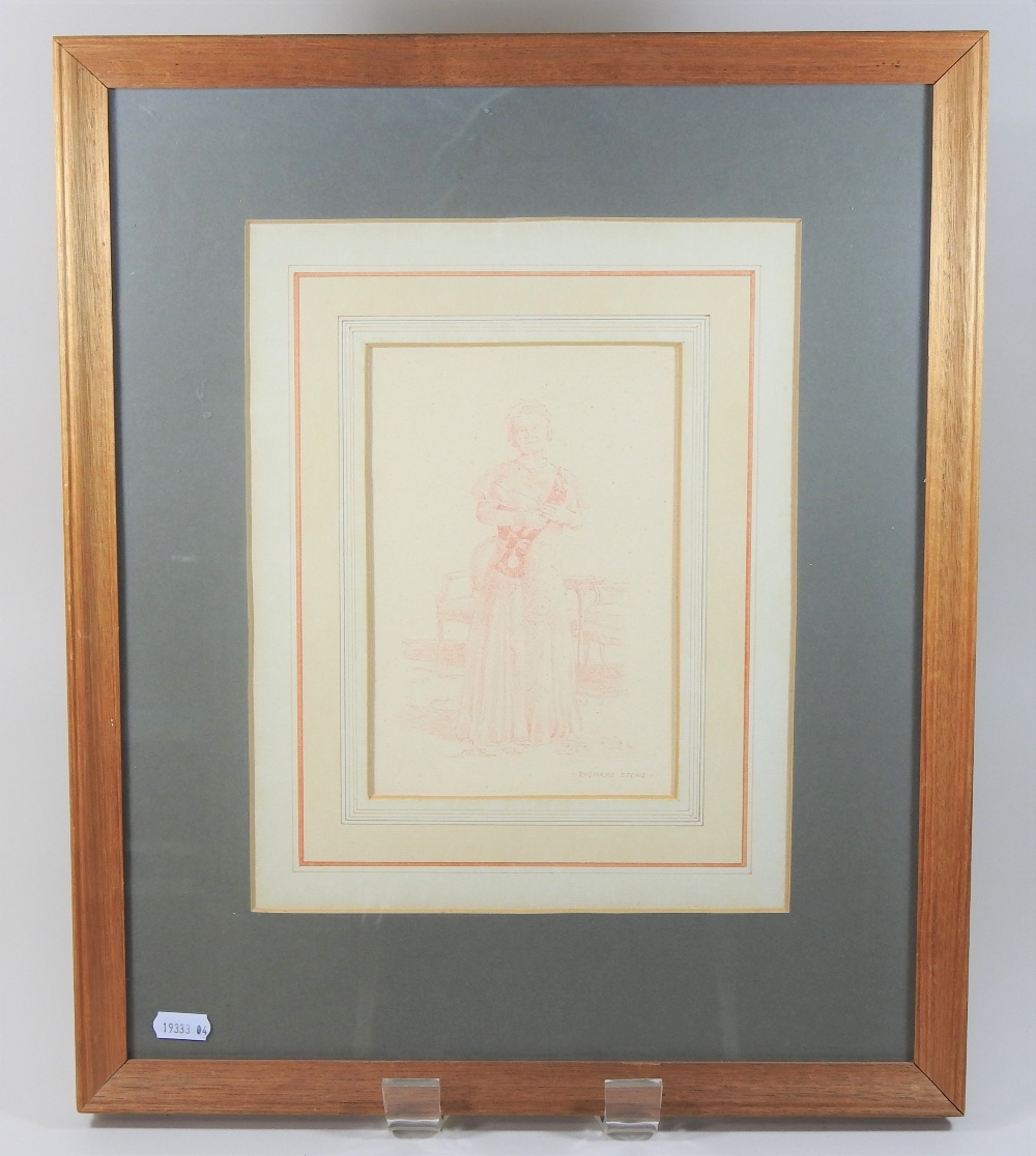 Richard Stone *ARR, (b1951), full length portrait of HM Queen Elizabeth the Queen Mother, signed, - Image 4 of 8