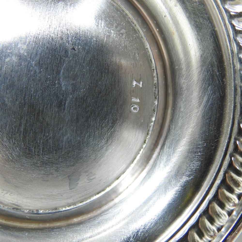 A modern silver coffee pot, of baluster shape, Birmingham 1981, 24cm high, - Image 3 of 10