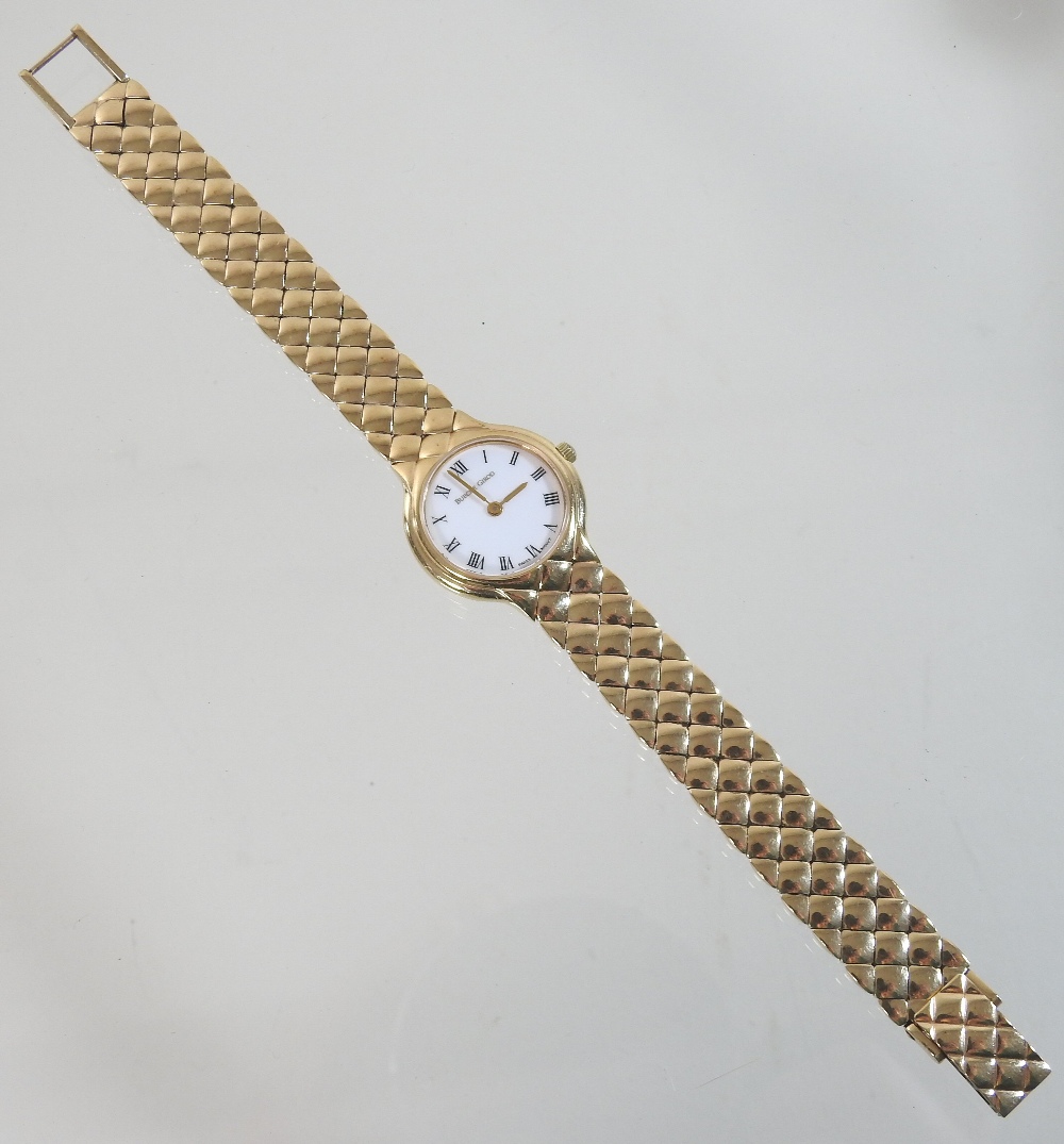 A Bueche-Girod 9 carat gold ladies wristwatch, the signed white dial with Roman hours, - Image 4 of 7