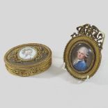 Continental School, (20th century), portrait miniature of an 18th century gentleman, on porcelain,