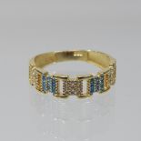 A 14 carat gold eternity ring, boxed,