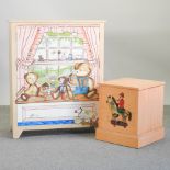 A painted cabinet, 81cm,