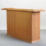 A light oak bar,