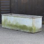 A galvanised water tank,