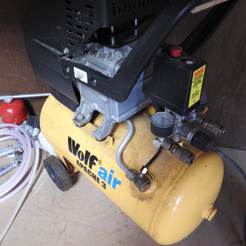 A Wolf air compressor, 24 litre, - Image 3 of 10