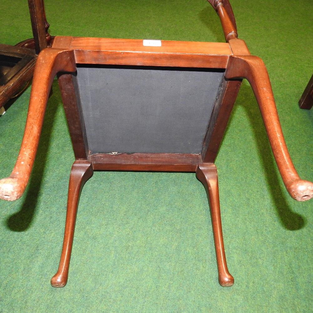 An Edwardian mahogany corner chair, - Image 8 of 10