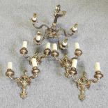 A five branch chandelier,