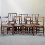 A near set of four 19th century Suffolk elm dining chairs,