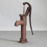 A cast iron Victorian style garden pump,
