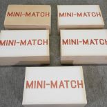 A box of vintage unused Mini Match toy games,
