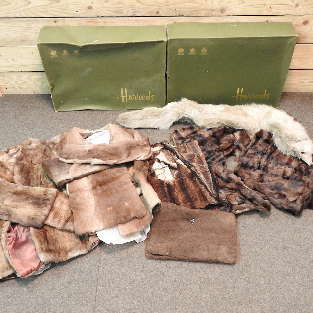 A collection of vintage furs, to include two jackets,